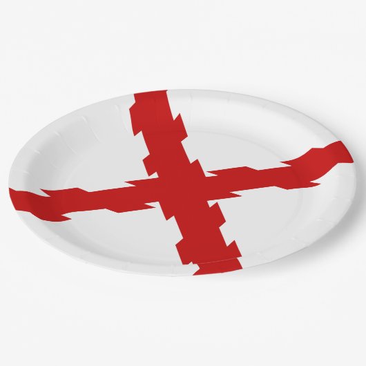 Grenzübergang Burgund Pappteller (Schrägansicht)