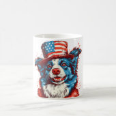 Grenzübergang mit amerikanischer Flagge Kaffeetasse (Mittel)