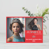 GRENZÜBERGREIFENDE Wesentliche Autogrammkarte Einladung (Stehend Vorderseite)