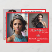 GRENZÜBERGREIFENDE Wesentliche Autogrammkarte Einladung (Vorne/Hinten)