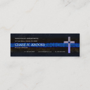 Grenzübergreifender Polizeibeamter Thin Blue Line Mini Visitenkarte