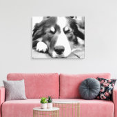 GRENZÜBERSCHREITENDE COLLIES LEINWANDDRUCK (Insitu (Wohnzimmer))