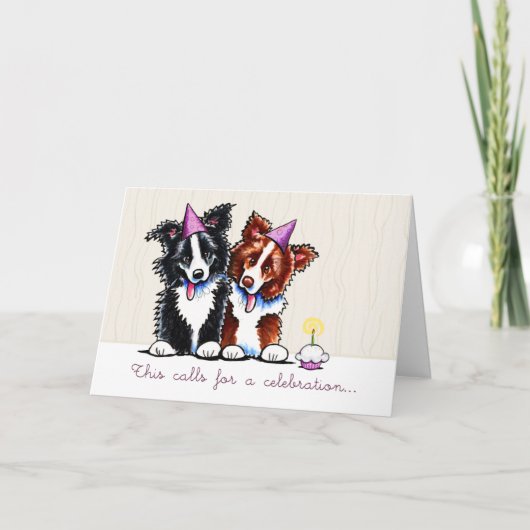 Grenzüberschreitende Colliese feiern Cupcake-benut Karte (Vorderseite)