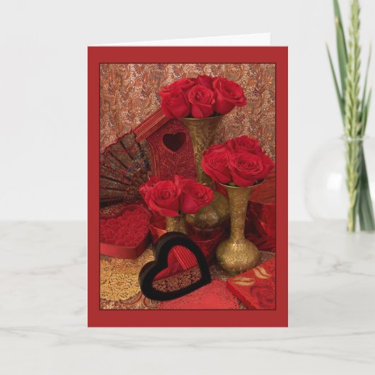 Grenzüberschreitende Rose I Feiertagskarte (Vorderseite)