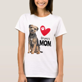 Grenzüberschreitende Terrier Personalisierte Mama T-Shirt