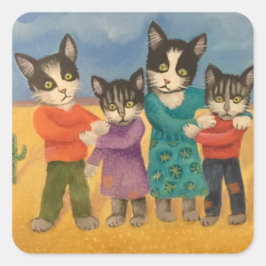 Grenzüberschreitung Quadratischer Aufkleber