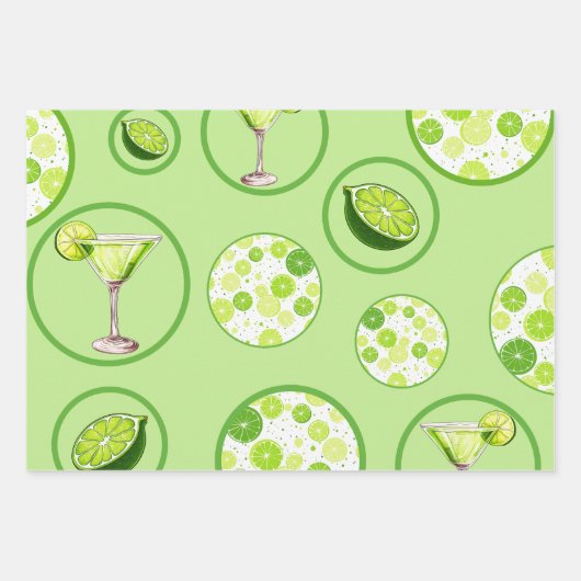 Grenzwerte in drei verschiedenen Grüntönen Geschenkpapier Set (Vorderseite 2)