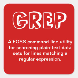 GREP-Aufkleber Quadratischer Aufkleber
