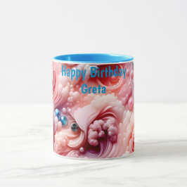 GRETA ~ Abstraktes Muster 3D ~ Pinks Tasse