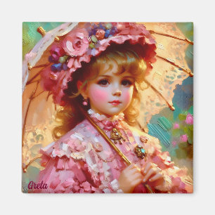 GRETA ~Attraktives Vintages Mädchen ~ Magnet