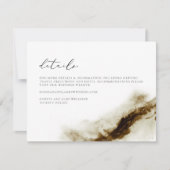 GRETA Bohemisch Earth Tone Wasserfarbendetails-Kar Einladung (Vorderseite)