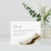 GRETA Bohemisch Earth Tone Wasserfarbendetails-Kar Einladung (Stehend Vorderseite)