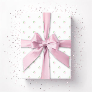 Greta Fun Dot in Rosa und Grün Geschenkpapier