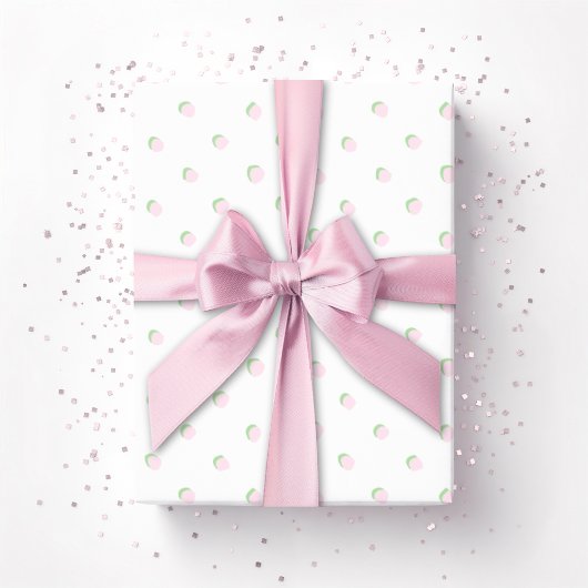 Greta Fun Dot in Rosa und Grün Geschenkpapier