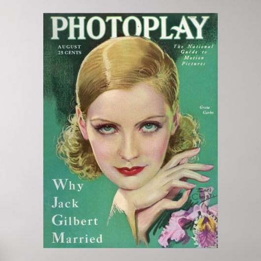 Greta Garbo Fotoplay Magazine 1929 Poster (Vorne)