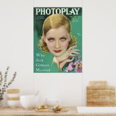Greta Garbo Fotoplay Magazine 1929 Poster (Küche)