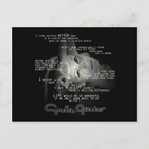Greta Garbo Postcard Postkarte