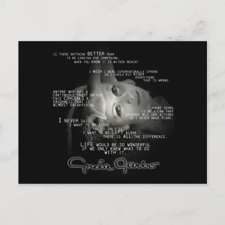 Greta Garbo Postcard Postkarte