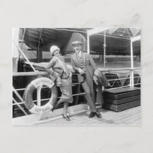 Greta Garbo und Mauritz Stiller 1925 Postkarte