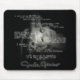 Greta Garbo-Zitat-Mausunterlage Mousepad