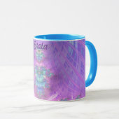 GRETA ~ GLOSSY 3D Glossy Green Lila Blue ~ Tassen (VorderseiteRechts)