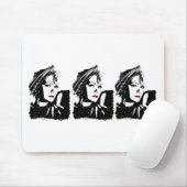 Greta in Schwarz-Weiß Mousepad (Mit Mouse)