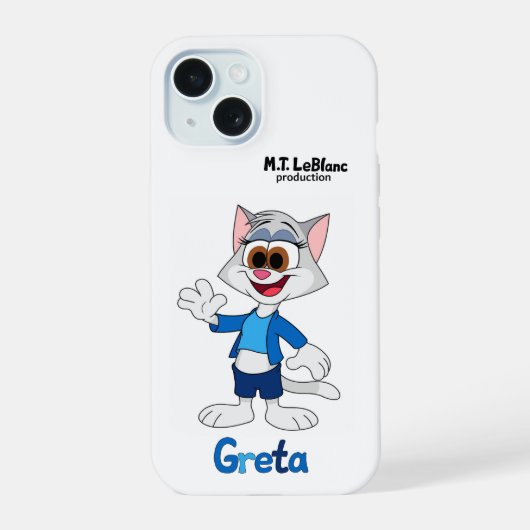 Greta Kitty iPhone-Hülle iPhone 15 Hülle (Rückseite)