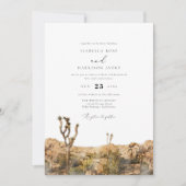 GRETA Watercolor Joshua Tree Foto Wedding Einladung (Vorderseite)