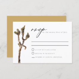 GRETA Watercolor Joshua Tree Wedding RSVP Card Einladung