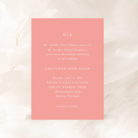 Gretchen Coral Pink Elegant Wedding