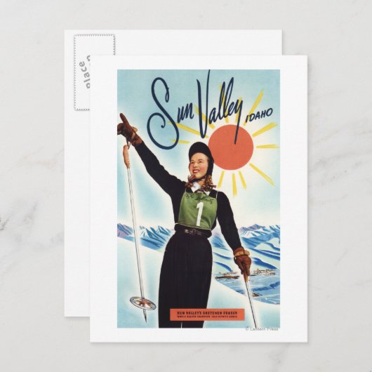 Gretchen Fraser Advertisement Poster Postkarte (Vorne/Hinten)