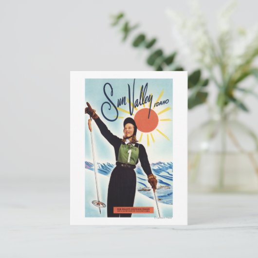 Gretchen Fraser Advertisement Poster Postkarte (Stehend Vorderseite)