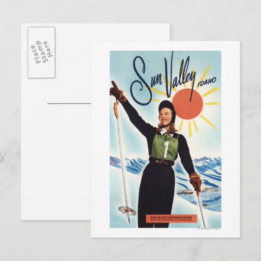 Gretchen Fraser Advertisement Poster Postkarte (Vorne/Hinten)