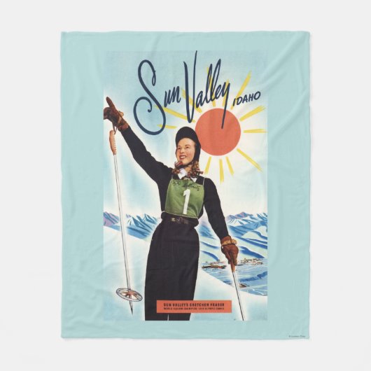 Gretchen Fraser Anzeige-Plakat Fleecedecke (Vorderseite)