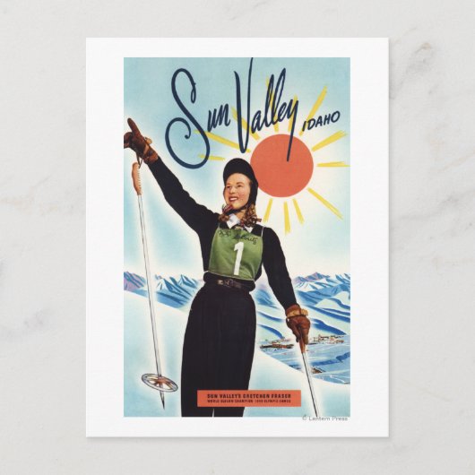 Gretchen Fraser Werbeplakat Postkarte (Vorderseite)
