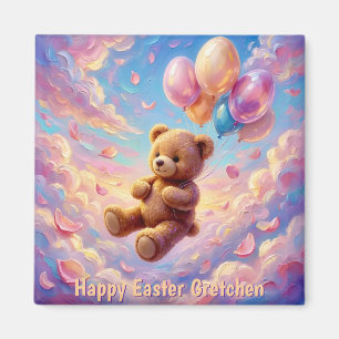 GRETCHEN ~ Frohe Ostern ~ Schwebender Teddybär ~ Magnet