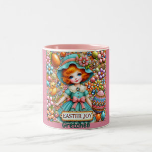 GRETCHEN ~ VINTAGE GIRL~ Sehr süß  Zweifarbige Tasse
