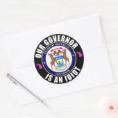 Gretchen Whitmer ist ein Idiot Runder Aufkleber (Umschlag)