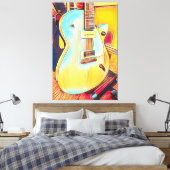Gretsch Les Paul, Abstrakte Gitarre Leinwanddruck (Insitu (Schlafzimmer))