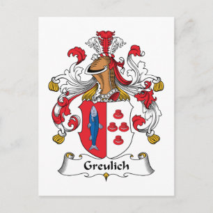 Greulich Familienwappen Postkarte