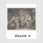 Greuze - Der Fluch des Vaters der undankbare Sohn Aufkleber (Blatt)