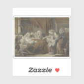 Greuze - Die wohltätige Frau (La Dame de Charité) Aufkleber (Blatt)