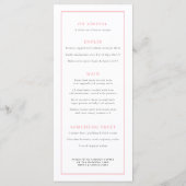 Grevillea Aquarell Hochzeitsmenü Menükarte (Rückseite)