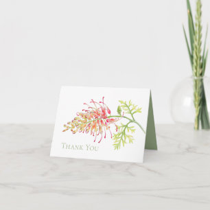 Grevillea Australische Blumenaquarell-Loopy-Lou Dankeskarte