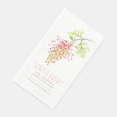 Grevillea Blume Hochzeitskoralle Rosa Serviette (Ecke)