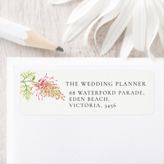 Grevillea botanical watercolor wedding reply (Insitu)