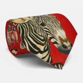 Grevy's Zebra African Wildlife Zoo Art Krawatte (Gerollt)
