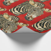 Grevys Zebra-afrikanische Tier-Zoo-Tier-Kunst Geschenkpapier (Ecke)