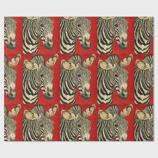 Grevys Zebra-afrikanische Tier-Zoo-Tier-Kunst Geschenkpapier (Flach)