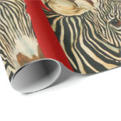 Grevys Zebra-afrikanische Tier-Zoo-Tier-Kunst Geschenkpapier (Rolleneckpunkt)